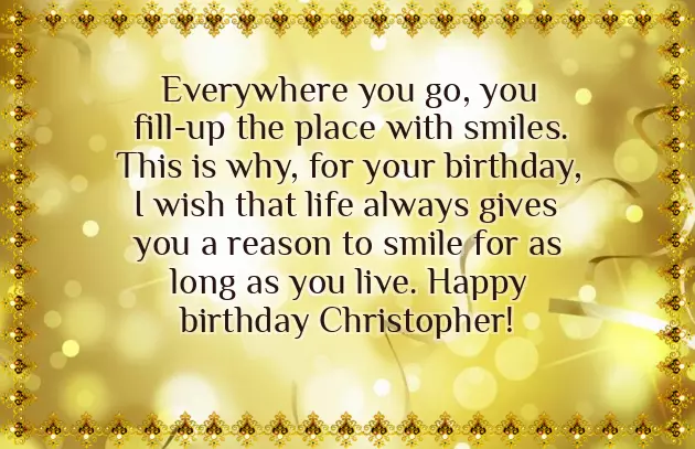 Happy Birthday To Christopher Happy Birthday To Christopher