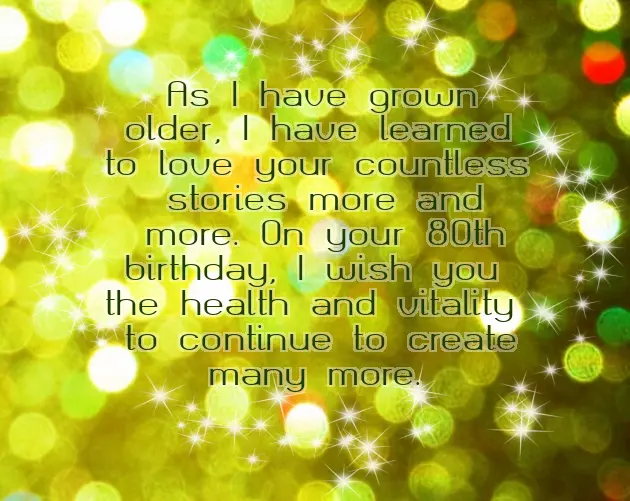 Birthday Wish For 80 Year Old Woman
