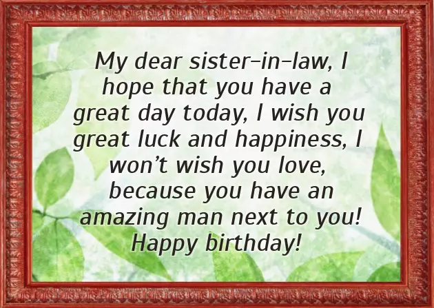 Greetings For Sister In Law