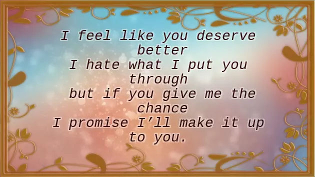 Sorry Poem For Boyfriend