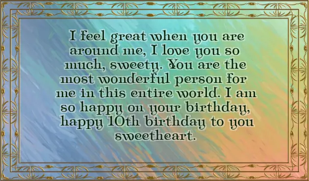 Birthday Wishes For My 10 Years Old Daughter