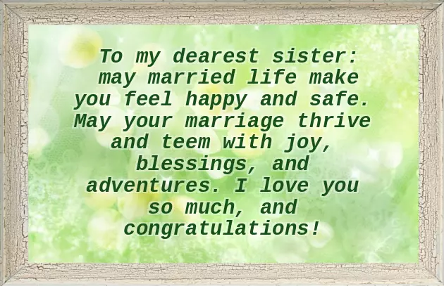 Happy Wedding My Sister