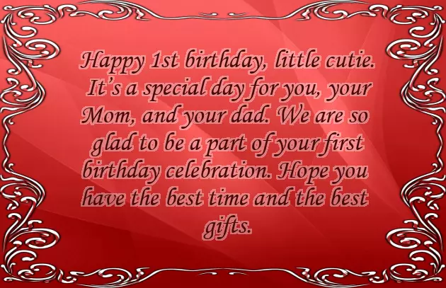 Birthday Wishes For First Birthday