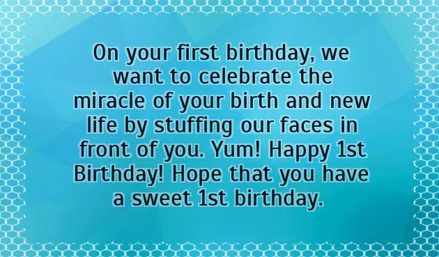 Birthday Wishes For First Birthday