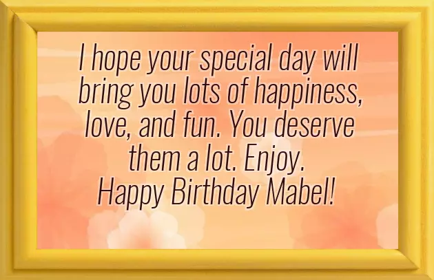 Happy Birthday Mabel