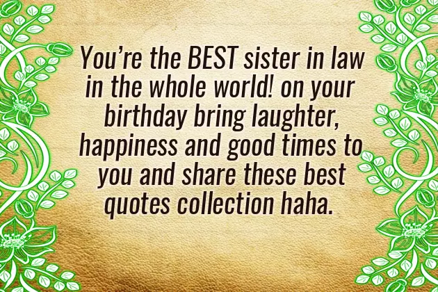 Sister In Law Funny Birthday Wishes Sister In Law Funny Birthday Wishes