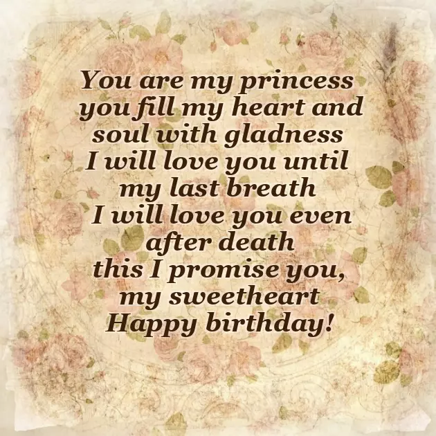 Birthday Romantic Sms