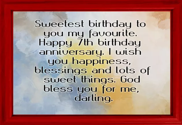 7Th Birthday Wishes 7Th Birthday Wishes