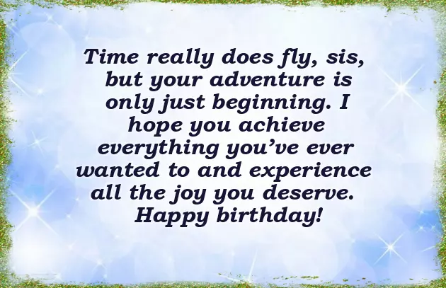 Birthday Thoughts For Sister