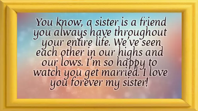 Bride Wishes For Sister Bride Wishes For Sister