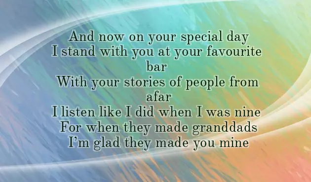 Happy Birthday Grandad Poem Happy Birthday Grandad Poem