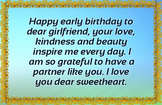 Birthday Wishes In Advance To My Girlfriend Birthday Wishes In Advance To My Girlfriend