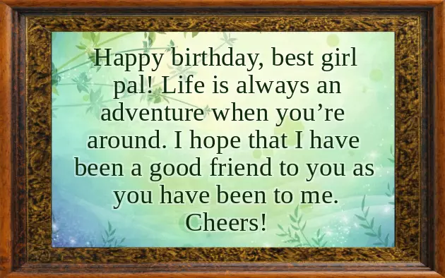 Best Wishes For A Female Friend