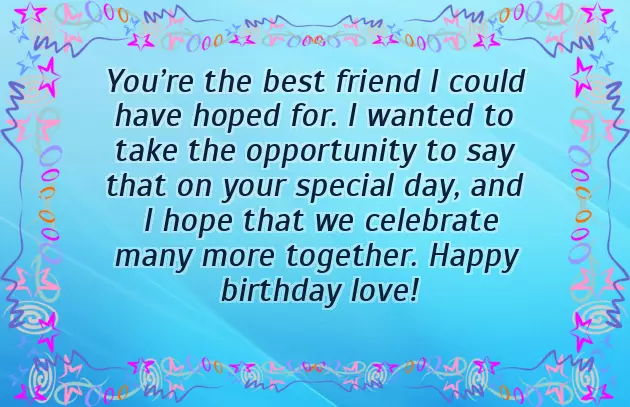 Thank You Message To Best Friend For Birthday Wishes