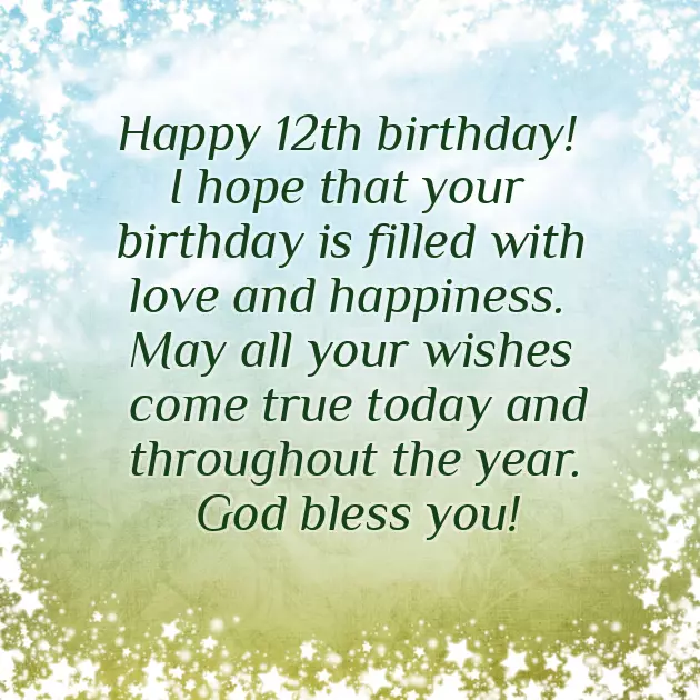 Birthday Wishes For 12 Year Daughter Birthday Wishes For 12 Year Daughter