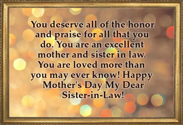 Mothers Day Greetings For Sister In Law