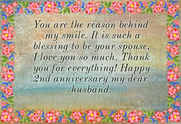Second Year Wedding Anniversary Wishes Second Year Wedding Anniversary Wishes