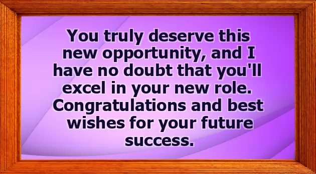 Congratulations On New Role To Boss Congratulations On New Role To Boss