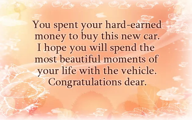 Congratulations Message For New Car Congratulations Message For New Car