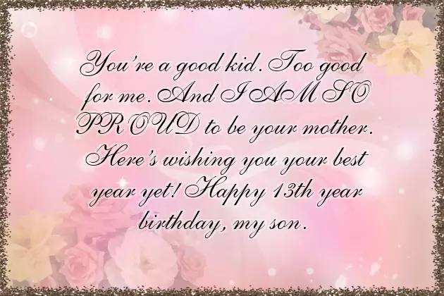 13Th Birthday Wishes For Son 13Th Birthday Wishes For Son