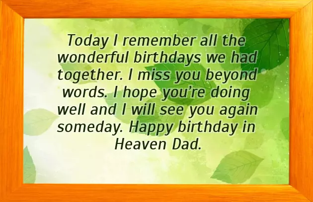 Birthday Wishes For Dad In Heaven From Daughter