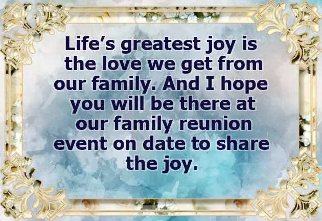 Family Reunion Greeting Messages Family Reunion Greeting Messages