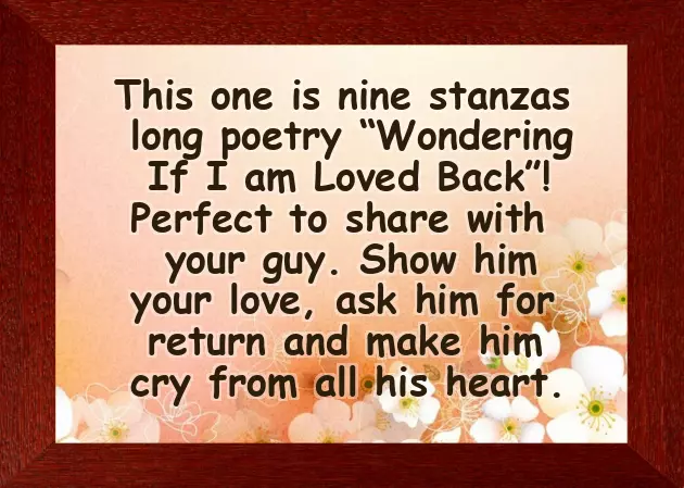 Poem For My Man Poem For My Man