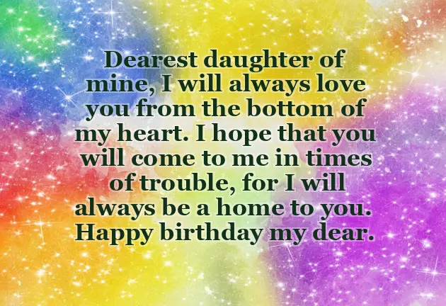Birthday Greetings For A Daughter From Her Mother