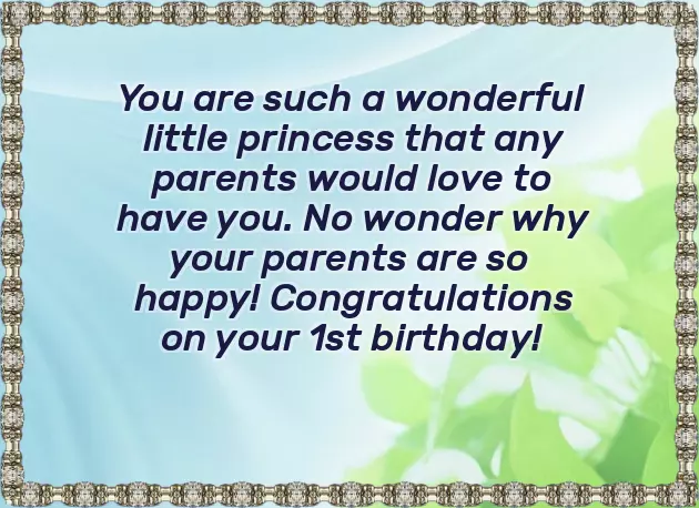 First Birthday Daughter Wishes First Birthday Daughter Wishes