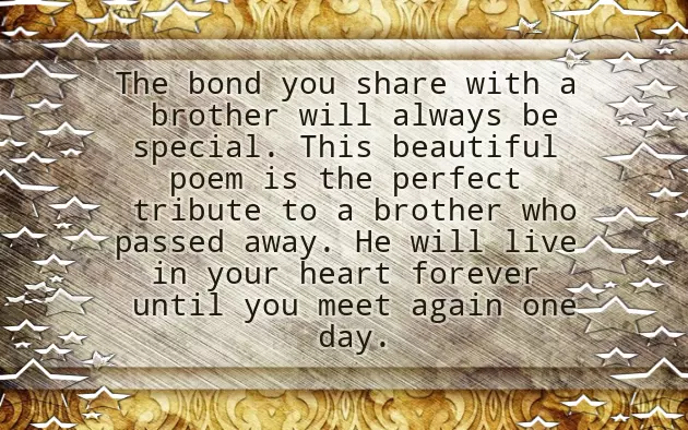 Poem For My Brother In Heaven Poem For My Brother In Heaven
