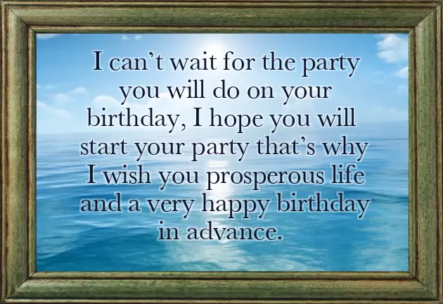 Advance Mein Happy Birthday