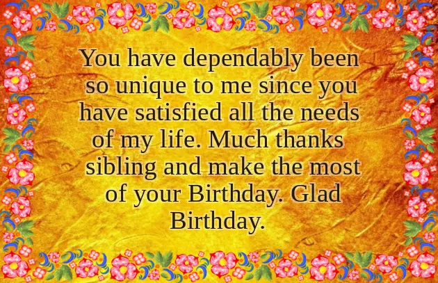 Happy Birthday Wishes For Brother On Facebook