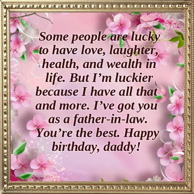 Father In Law Bday Wishes