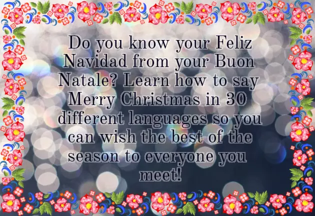 Merry Christmas In Different Language Merry Christmas In Different Language