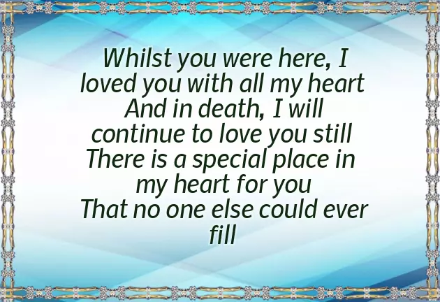 Poems For Lost Loved Ones Poems For Lost Loved Ones