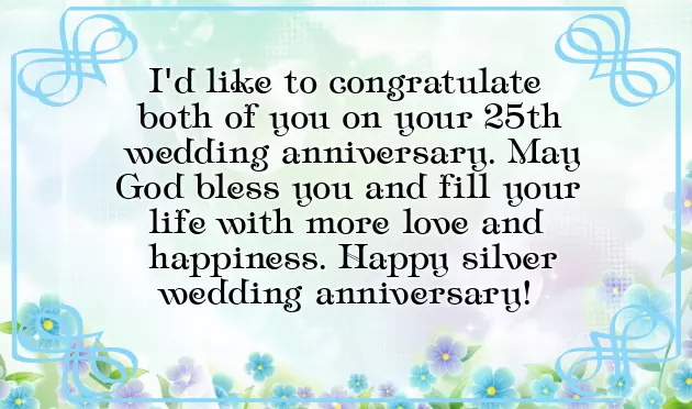25Th Anniversary Wishes For Couple
