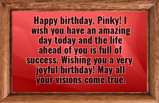 Happy Birthday Pinky Happy Birthday Pinky