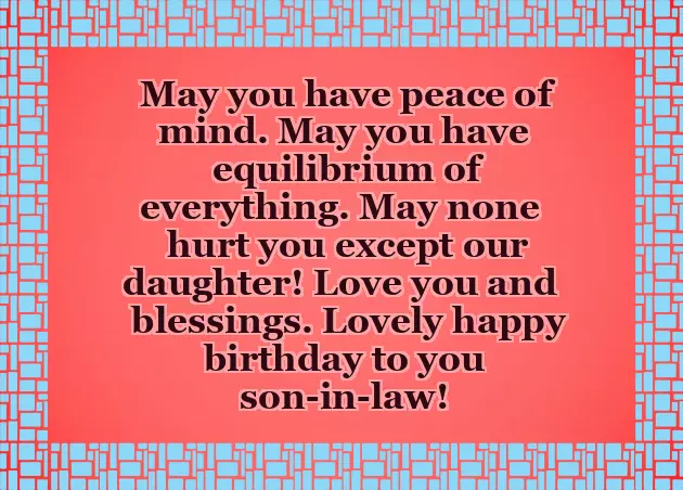 Birthday Quotes For Son In Law