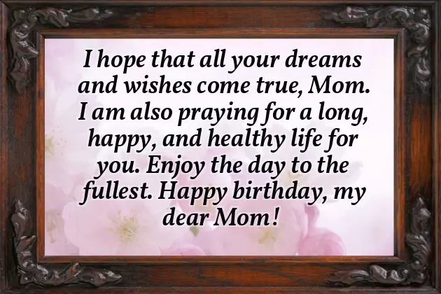 Birthday Wishes For Mum From Daughter