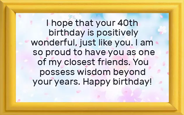 40Th Bday Message 40Th Bday Message