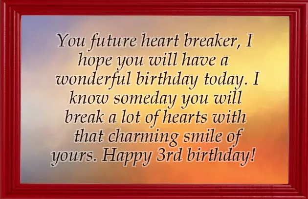 Happy 3Rd Birthday Boy Wishes