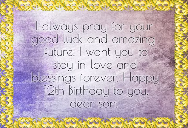 Happy 12Th Birthday Son Happy 12Th Birthday Son