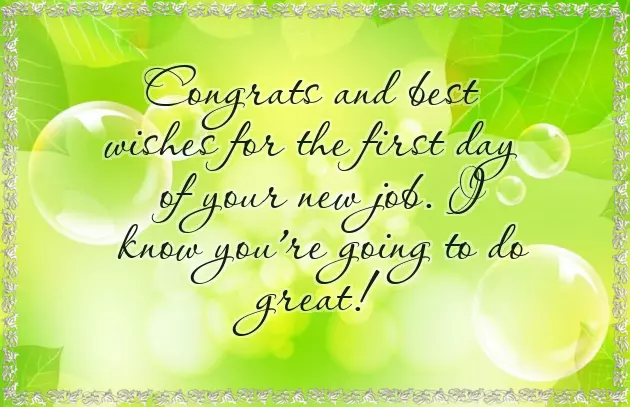 First Day Of Job Wishes