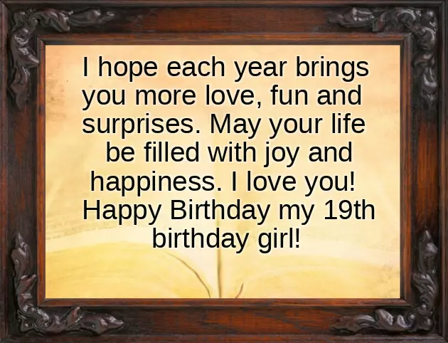 Happy Birthday Wishes For 19 Year Girl Happy Birthday Wishes For 19 Year Girl