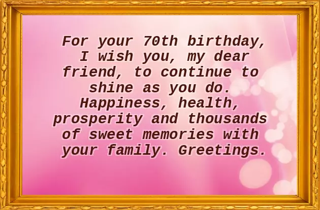 Happy 70Th Birthday Messages Happy 70Th Birthday Messages