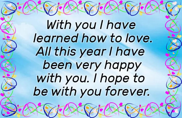 Happy One Year Anniversary My Love Happy One Year Anniversary My Love
