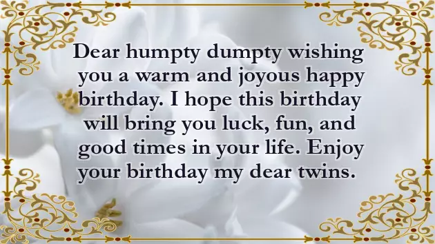 Happy Birthday Wishes To Twins Boy And Girl