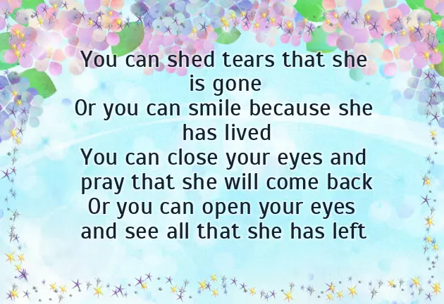 Non Religious Funeral Poems For Mum