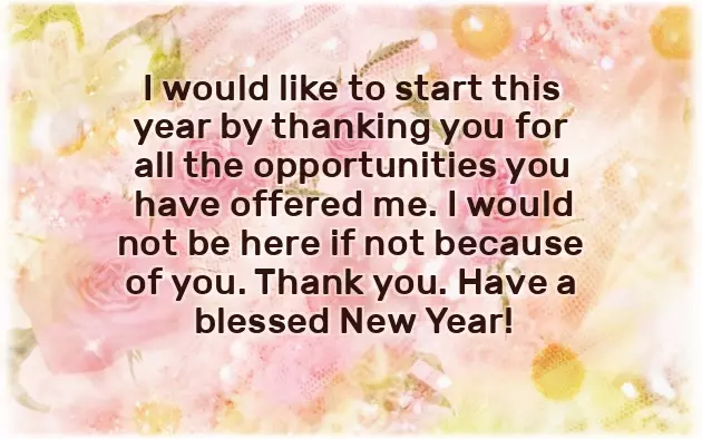 Happy New Year Greetings To Boss