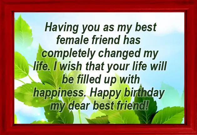Birthday Wishes For Good Friend Female